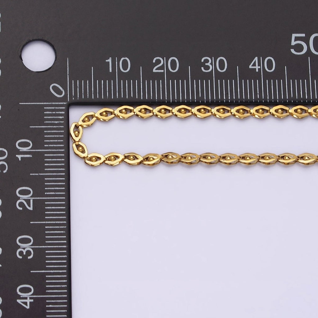 Stainless Steel 2.5mm Dot Designed Geometric 17.5 Inch Layering Statement Chain Necklace | WA-1998 Clearance Pricing - DLUXCA