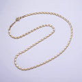 Stainless Steel 2.5mm Open Rectangular Link Designed 18 Inch Layering Chain Necklace | WA-1996 Clearance Pricing - DLUXCA
