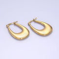Stainless Steel 25mm U-Shaped Minimalist Latch Hoop | AE446 - DLUXCA