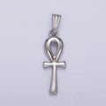 Stainless Steel 30mm Egyptian Ankh Cross Pendant in Silver & Gold | P-767 P-768 - DLUXCA