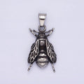 Stainless Steel 42mm Beetle Moth Wings Insect Pendant | P-778 - DLUXCA
