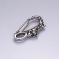 Stainless Steel 45mm Lion Animal Carabiner Snap Hook Findings | Z665 - DLUXCA
