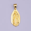 Stainless Steel 52mm Mary Lady Guadalupe Lined Religious Pendant | P-1169 - DLUXCA