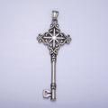 Stainless Steel Celestial North Star Open Lock Key Pendant in Silver & Gold | P - 1111 - DLUXCA
