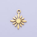 Stainless Steel Celestial Star Sun Flower Add-On Charm in Gold & Silver | P-905 - DLUXCA