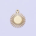 Stainless Steel Celestial Sun Beam Ray Add-On Charm in Gold & Silver | P-889 - DLUXCA