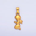 Stainless Steel Cherub Praying Angel Little Boy Pendant | P1550 - DLUXCA