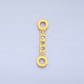 Stainless Steel CZ Micro Paved Lined Bar Charm Connector | F - 415 - DLUXCA