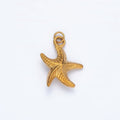 Stainless Steel Dotted Starfish Ocean Charm | P1047 - DLUXCA