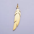Stainless Steel Feather Wing Strand Add-On Charm in Gold & Silver | P-921 - DLUXCA