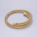 Stainless Steel Flexi Coil Spring Band Twisted Rope Bangle Bracelet | WA - 153 - DLUXCA