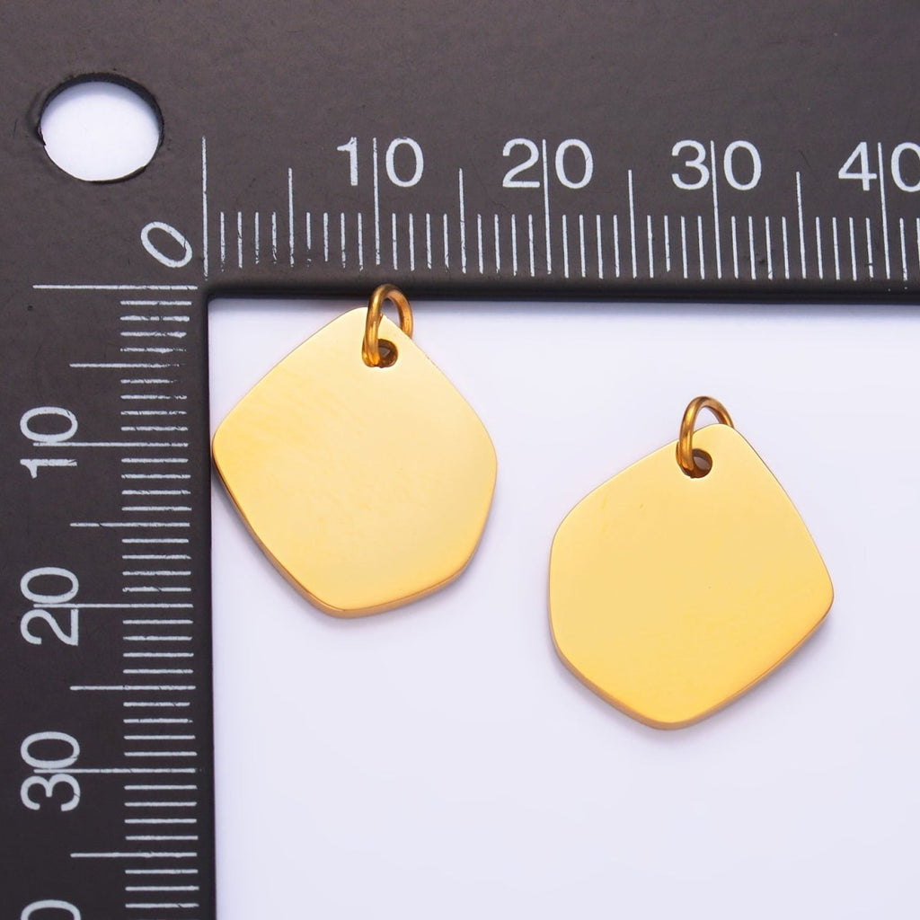 Stainless Steel Geometric Minimalist Charm | P784 - DLUXCA