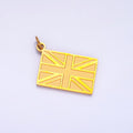 Stainless Steel Gold Union Jack England Flag Charm | P1438 - DLUXCA
