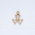 Stainless Steel Mini Triple Triangle CZ Add - On Charm | P1035 - DLUXCA