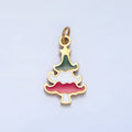 Stainless Steel Multicolor Enamel Christmas Tree Holiday Charm | P1385 - DLUXCA