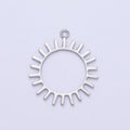 Stainless Steel Open Celestial Sun Geometric Add-On Charm in Gold & Silver | P-897 - DLUXCA