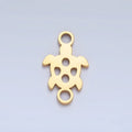 Stainless Steel Open Turtle Tortoise Sea Animal Connector in Gold & Silver | F289