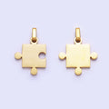 Stainless Steel Puzzle Couple's Friendship Pendant Mix & Match Set in Gold & Silver | P1109 - DLUXCA