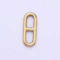 Stainless Steel Rectangular Oblong Mariner Anchor Link Charm in Gold & Silver | P-898 - DLUXCA