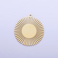 Stainless Steel Round Celestial Shining Sun Charm in Gold & Silver | P-908 - DLUXCA