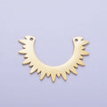 Stainless Steel Rounded Celestial Sun Beam Ray Link Connector in Gold & Silver | P-909 - DLUXCA