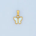 Stainless Steel Shell Pearl Butterfly Pendant | P1547 - DLUXCA