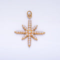 Stainless Steel Shell Pearl Celestial North Star Charm | P1449 - DLUXCA