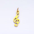 Stainless Steel Treble 'G' Clef 𝄞 Music Symbol Charm in Gold & Silver | P1272 - DLUXCA