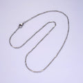 Stainless Steel Tube Chain Necklace Dainty 0.8mm Cable Chain Jewelry Making 19.69 inch Women Necklace | WA-2114 Clearance Pricing - DLUXCA