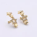 Star Ear Cuff No Piercing • Gold plated ear cuff • conch cuff • fake helix piercing • Star earring crawler • cartilage cuff K-155 - DLUXCA