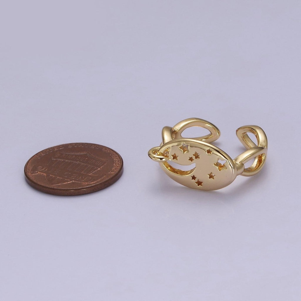 Stargazer Rings For Women • Dainty Star ring Celestial jewelry • statement ring O-2075 - DLUXCA