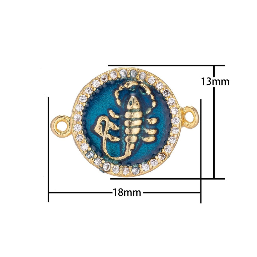 Teal Gold plated Scorpion Connector F-042 - DLUXCA
