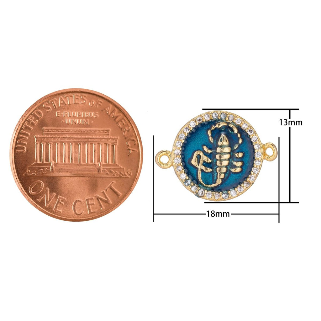 Teal Gold plated Scorpion Connector F-042 - DLUXCA