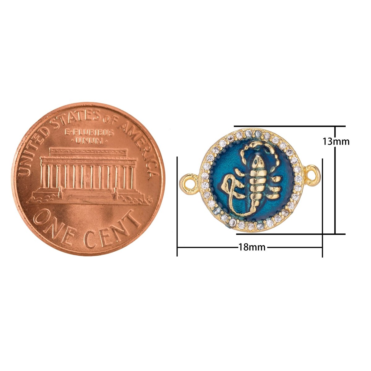 Teal Gold plated Scorpion Connector F-042 - DLUXCA