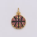 Tennis Ball Gold plated Charm Gold / Silver D-727-D-728 - DLUXCA