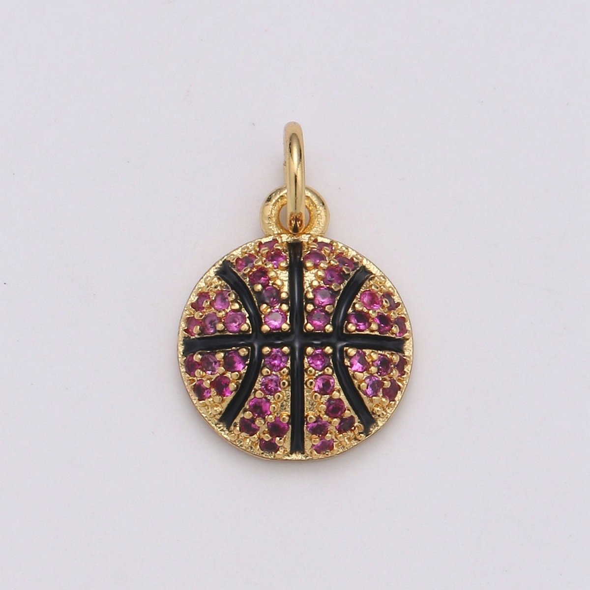 Tennis Ball Gold plated Charm Gold / Silver D-727-D-728 - DLUXCA