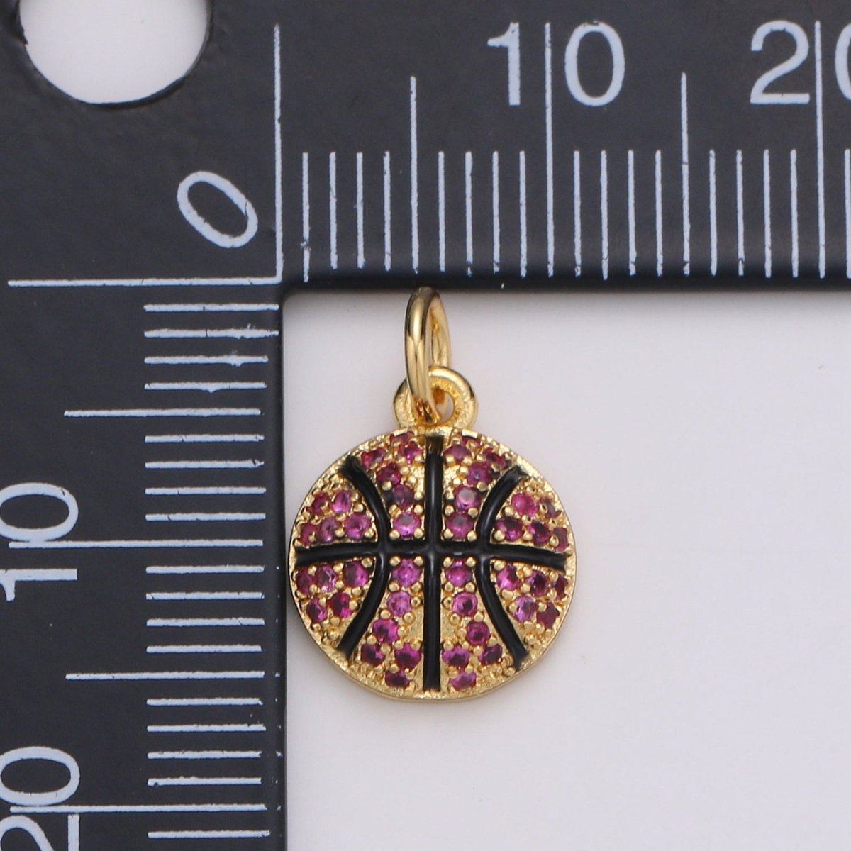 Tennis Ball Gold plated Charm Gold / Silver D-727-D-728 - DLUXCA