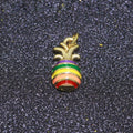Tiny Gold Pineapple Charm, Gay Pride Dangle, LGBT Charm Rainbow LGBTQ Pride Jewelry Making Supply Dole Tropical Fruit Rainbow Charm M-449 - DLUXCA