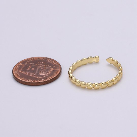 Tiny Heart Ring - Dainty Heart Jewelry - Mini Heart Ring - Jewelry Gifts - Stackable Ring - Jewelry Gift - Stacking Rings - Adjustable Rings R343 - DLUXCA