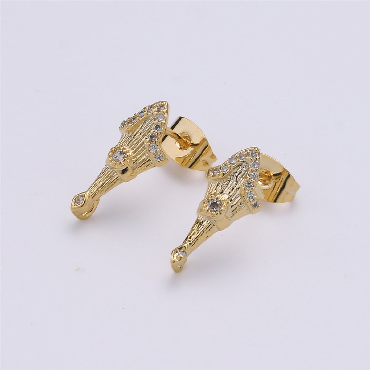 Tulip Gold plated Studs Earrings K-488 - DLUXCA