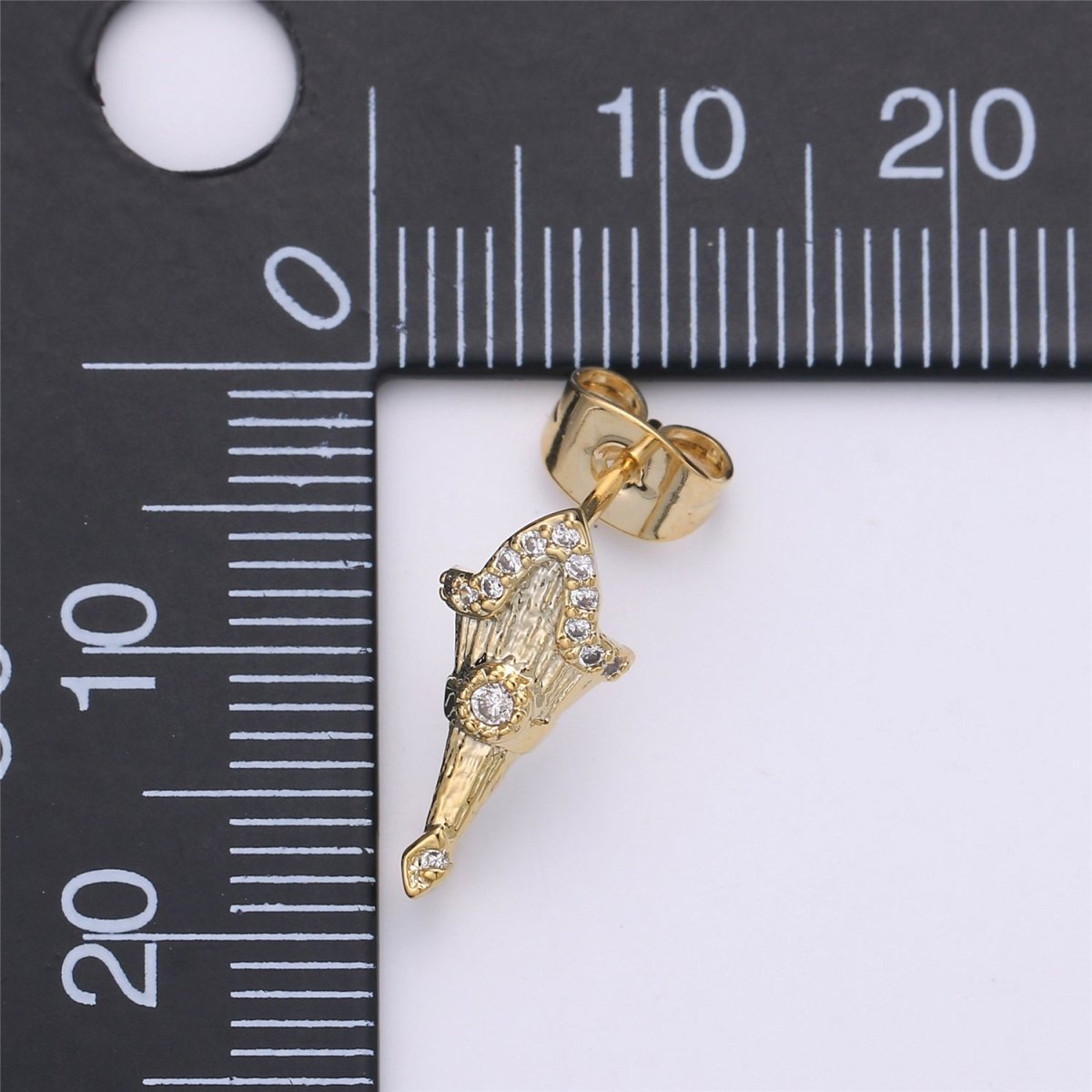 Tulip Gold plated Studs Earrings K-488 - DLUXCA