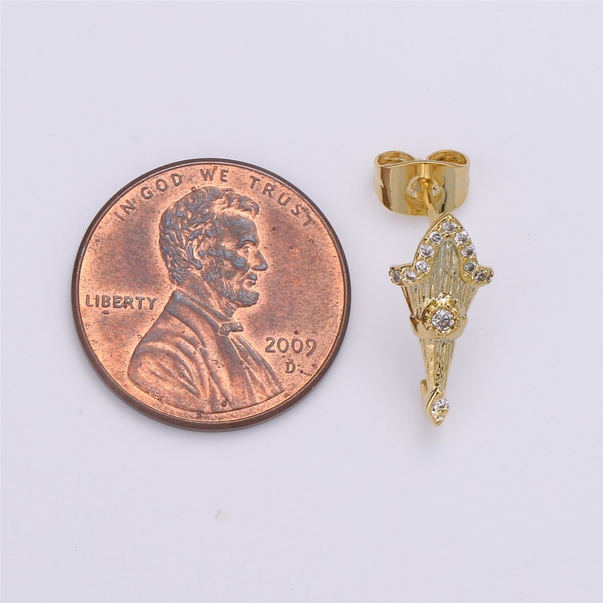 Tulip Gold plated Studs Earrings K-488 - DLUXCA