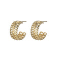 Unique Bold Hoop Earring 16mm Woven Hoops P-150 - DLUXCA