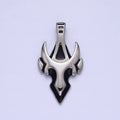 Viking Mask Pendant Stainless Steel Mask Charm for Men Jewelry J-742 - DLUXCA