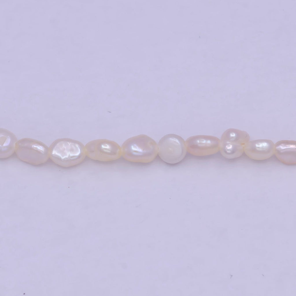 Vintage Soft Pink Irregular freshwater pearls necklace 14.5 inch + 2 inch extender in 24k Gold plated Necklace | WA-1162 Clearance Pricing - DLUXCA