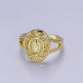 Virgin de Guadalupe Adjustable ring, Our lady of Guadalupe ring Virgin Mary Signet Ring O-2166 - DLUXCA