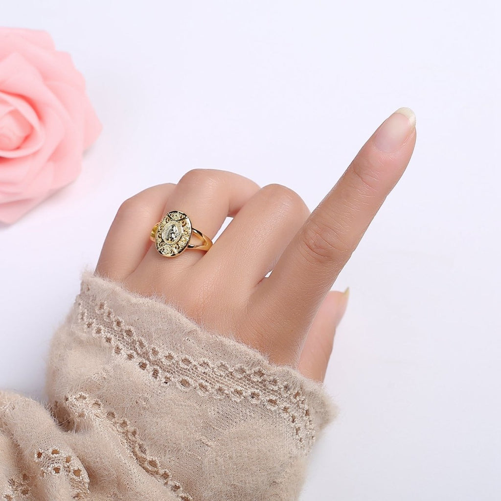 Virgin de Guadalupe Adjustable ring, Our lady of Guadalupe ring Virgin Mary Signet Ring O-2166 - DLUXCA