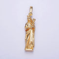 Virgin Mary Charm Necklace, Virgen Del Carmen Pendant, Virgen de la Caridad del Cobre Religious Necklace Pendant in Gold, Silver AA173 AA200