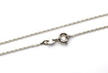 White Gold plated 1mm Cable Finished Chain 13.5 inch for Choker Necklace Making Dainty Simple Minimalist Chain Necklace | CN-102 - DLUXCA