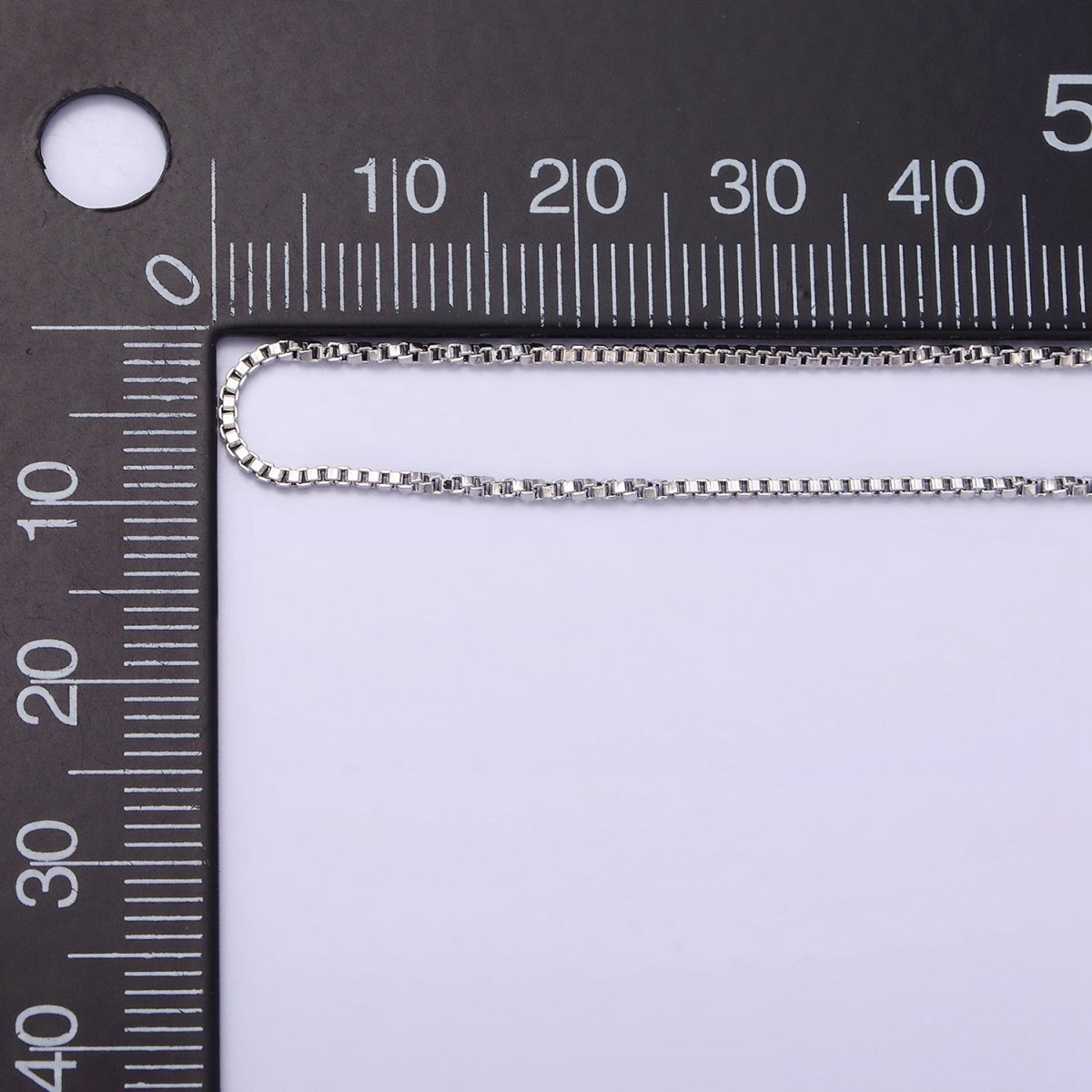 White Gold plated 1mm Dainty Box 16 Inches, 18 Inches Layering Chain Necklace | WA-1782 WA-1783 Clearance Pricing